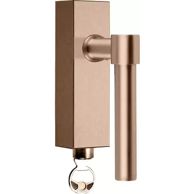 Draaikiep raamkruk PVD licht brons One Piet Boon PBL15- DKLOCK Afsluitbaar 124mm
