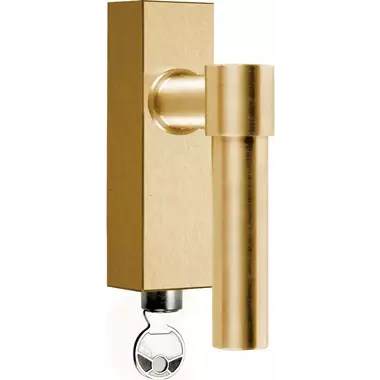 Draaikiep raamkruk Mat goud PVD One Piet Boon PBL20- DKLOCK Afsluitbaar 121mm