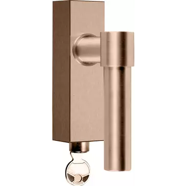 Draaikiep raamkruk PVD licht brons One Piet Boon PBL20- DKLOCK Afsluitbaar 121mm