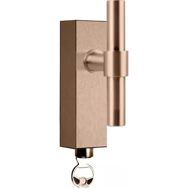 Draaikiep raamkruk PVD licht brons One Piet Boon PBT15- DKLOCK Afsluitbaar 119mm