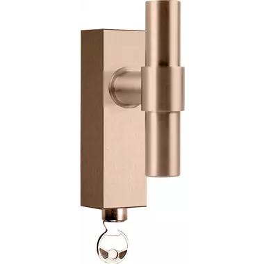 Draaikiep raamkruk PVD licht brons One Piet Boon PBT20- DKLOCK Afsluitbaar 119mm