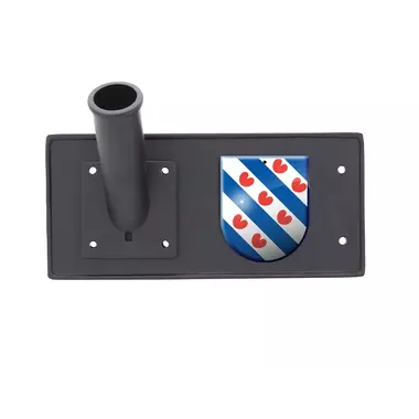 Vlaggenstokhouder Friesland Zwart  28 x 13cm