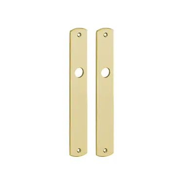 Langschild Dual Blind Messing 235x35mm met 18mm krukhals