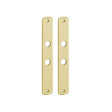 Langschild Dual WC-schild WC63 Messing 235x35mm met 18mm krukhals
