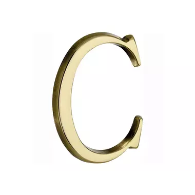 Huisletter Messing Letter C Roman 50mm