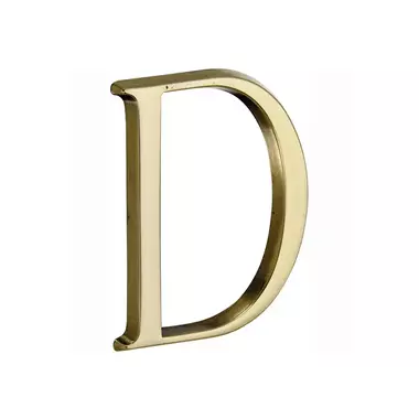Huisletter Messing Letter D Roman 50mm