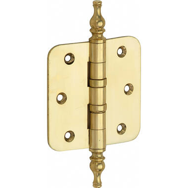 Kogellagerscharnier Messing Vaasknop 89x89mm Met ronde hoek