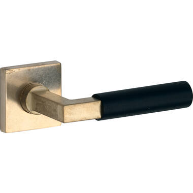 Deurkruk Antiek messing Bauhaus Ebben op geveerd rozet Bauhaus verdekt