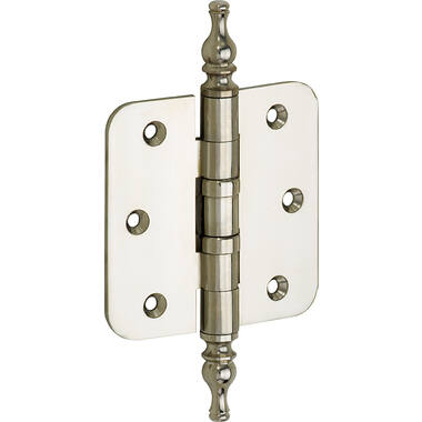 Kogellagerscharnier Nikkel Vaasknop 89x89mm Met ronde hoek
