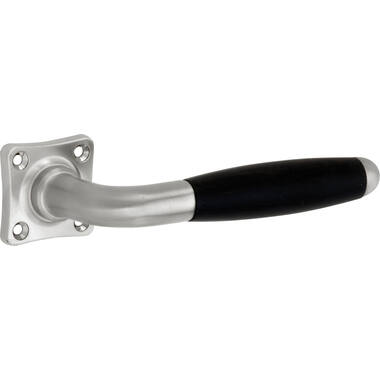 Deurkruk Mat nikkel Baton op geveerd rozet vierkant