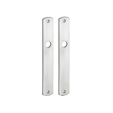 Langschild Dual Blind Mat-Nikkel 235x35mm met 18mm krukhals