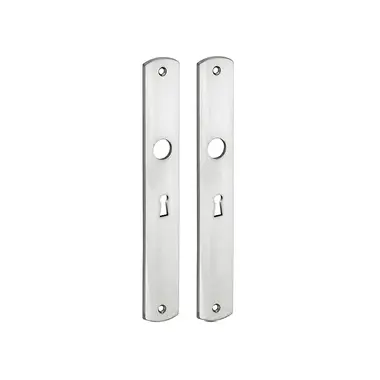 Langschild Dual Sleutelgat SL56 Mat-Nikkel 235x35 mm met 18mm krukhals