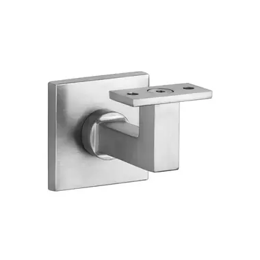 Trapleuninghouder Mat nikkel Bauhaus met tapgat en vlak zadel