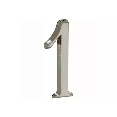 Huisnummer Mat nikkel PVD Cijfer 1 Roman 50mm