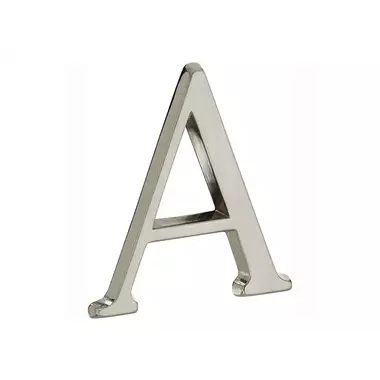 Huisletter Mat nikkel PVD Letter A Roman 50mm