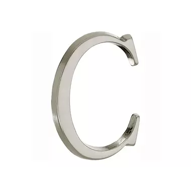 Huisletter Mat nikkel PVD Letter C Roman 50mm