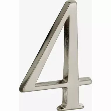 Huisnummer Mat nikkel PVD Cijfer 4 Roman 120mm