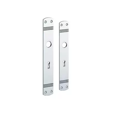 Langschild Art Deco Blind chroom 225x33 mm met 18 mm krukhals