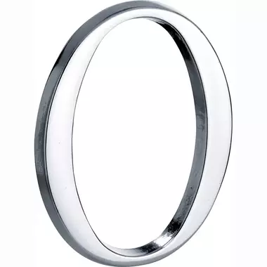 Huisnummer Chroom Cijfer 0 Roman 120mm