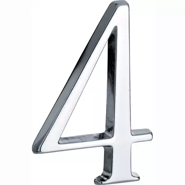 Huisnummer Chroom Cijfer 4 Roman 120mm