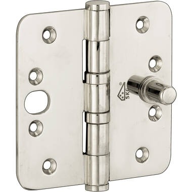 Veiligheidskogellagerscharnier Chroom Platkop 89x89mm SKG3 met ronde hoeken