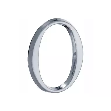 Huisnummer Mat chroom Cijfer 0 Roman 50mm