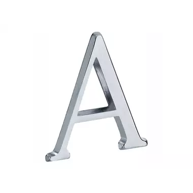Huisletter Mat chroom Letter A Roman 50mm