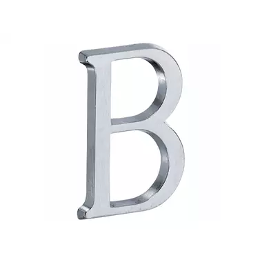Huisletter Mat chroom Letter B Roman 50mm