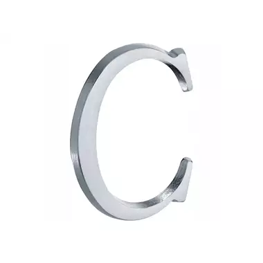 Huisletter Mat chroom Letter C Roman 50mm