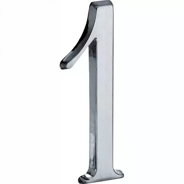 Huisnummer Mat chroom Cijfer 1 Roman 120mm