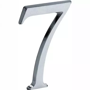 Huisnummer Mat chroom Cijfer 7 Roman 120mm