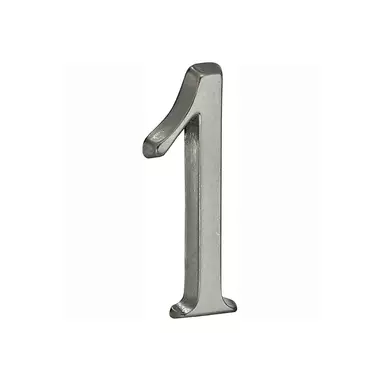 Huisnummer Antiek mat chroom Cijfer 1 Roman 50mm