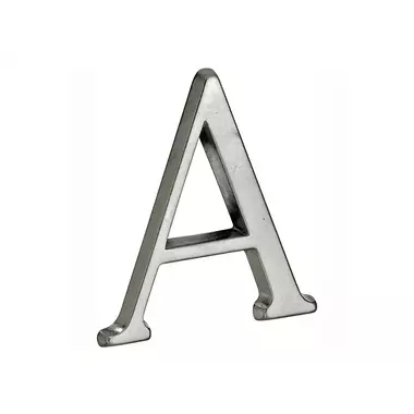 Huisletter Antiek mat chroom Letter A Roman 50mm