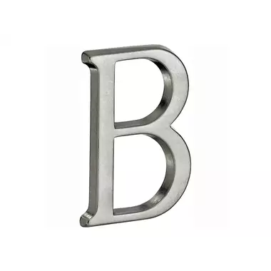 Huisletter Antiek mat chroom Letter B Roman 50mm