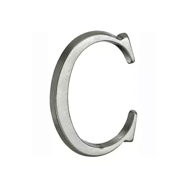 Huisletter Antiek mat chroom Letter C Roman 50mm