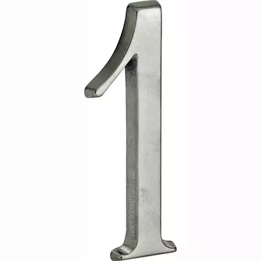 Huisnummer Antiek mat chroom Cijfer 1 Roman 120mm