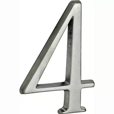 Huisnummer Antiek mat chroom Cijfer 4 Roman 120mm