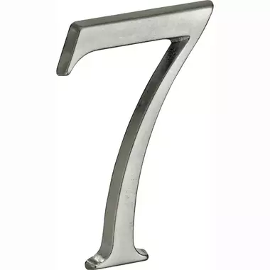 Huisnummer Antiek mat chroom Cijfer 7 Roman 120mm