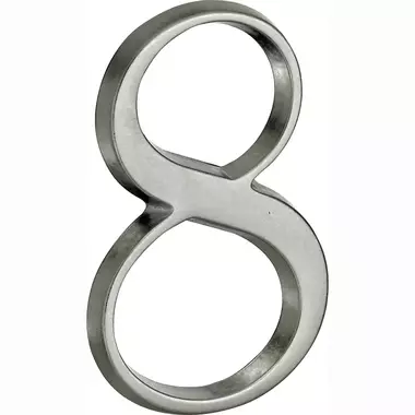 Huisnummer Antiek mat chroom Cijfer 8 Roman 120mm