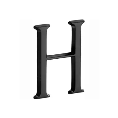 Huisletter Zwart Letter H Roman 50mm