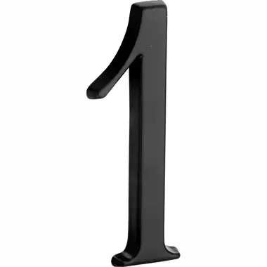 Huisnummer Zwart Cijfer 1 Roman 120mm