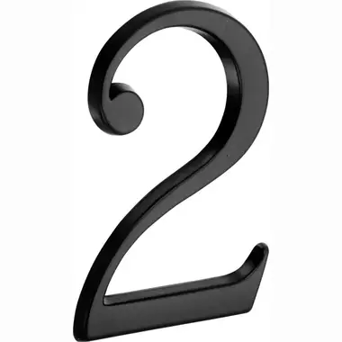 Huisnummer Zwart Cijfer 2 Roman 120mm