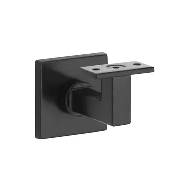 Trapleuninghouder Zwart Bauhaus met tapgat en vlak zadel