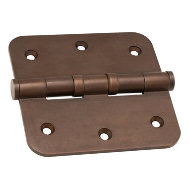 Kogellagerscharnier Brons Platkop 89x89mm met ronde hoeken