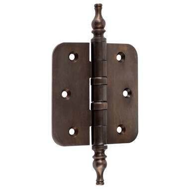 Kogellagerscharnier Brons Vaasknop 89x89mm Met ronde hoek