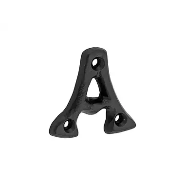 Huisletter IJzer zwart gelakt Letter A Oxford 44mm