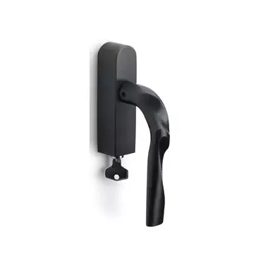 Draaikiep raamkruk Rechts Mat zwart PVD Zaha Hadid Eleez ZH100-DKLOCK-O Afsluitbaar