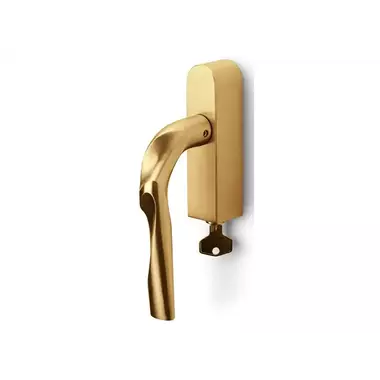 Draaikiep raamkruk Links Mat goud PVD Zaha Hadid Eleez ZH100-DKLOCK-O afsluitbaar