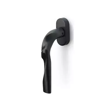 Draaikiep raamkruk Links Mat zwart PVD Zaha Hadid Eleez ZH100-DK-O