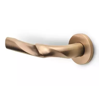 Gatdeel Links Licht brons PVD Zaha Hadid Eleez ZH100-G geveerd op rozet